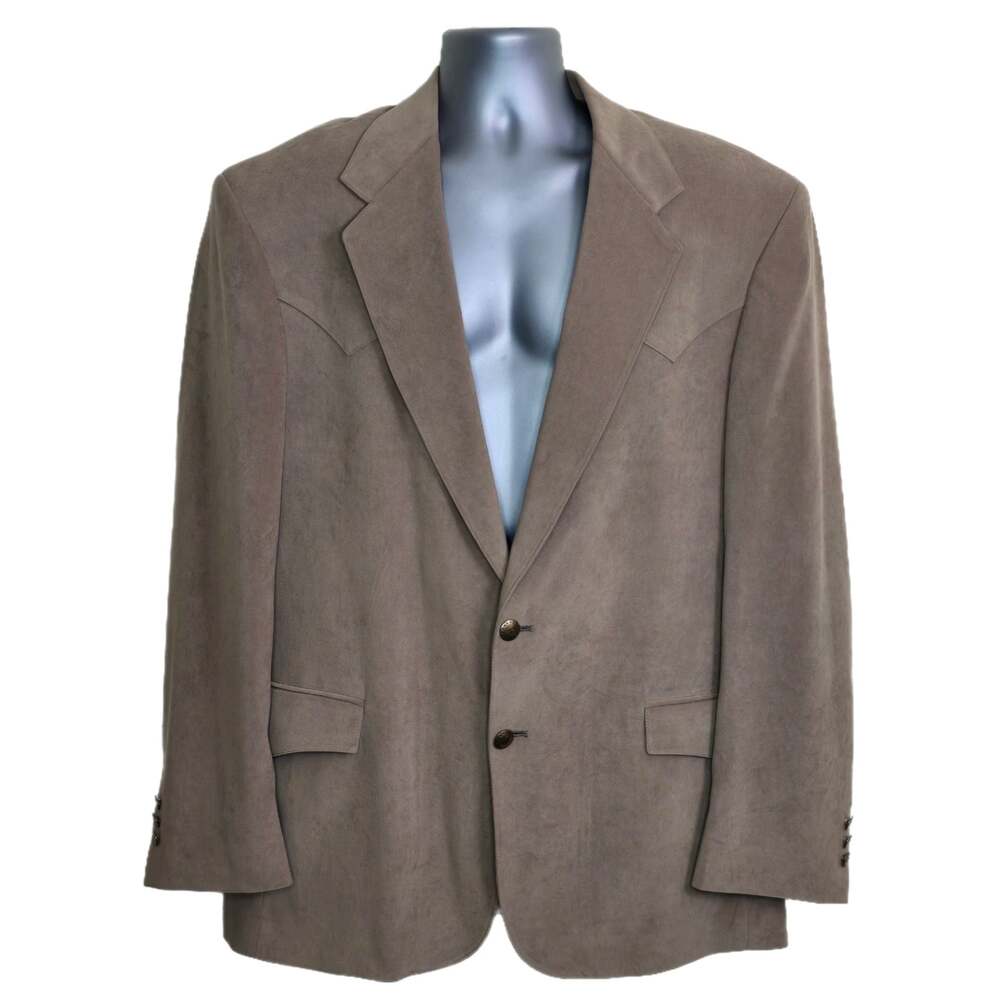 Saddle Creek Vintage Men's Western Suede Sport Coat Blazer Size 44L